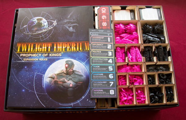 Twilight Imperium 4th Edition with Expansion and accessories Wooden Insert/Organizer - The Nifty Organizer