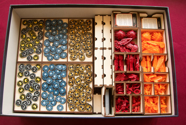 Twilight Imperium 4th Edition with Expansion and accessories Wooden Insert/Organizer - The Nifty Organizer