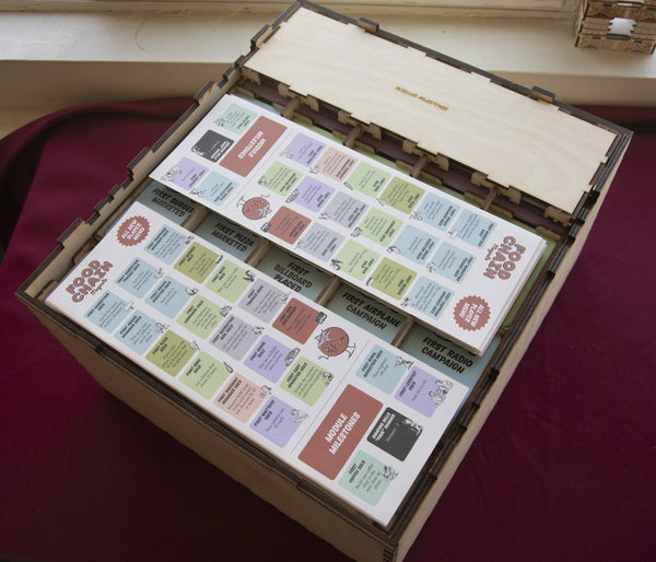 Food Chain Magnate + Ketchup Expansion (with Milestones cards) Full Wooden Storage Solution - The Nifty Organizer