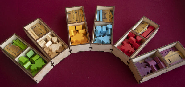 Agricola Revised Edition + 5-6 player expansion + Farmer of the Moor expansion Wooden Insert/Organizer - The Nifty Organizer