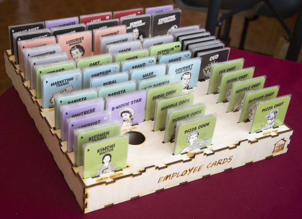 Food Chain Magnate + Ketchup Expansion (with Milestones cards) Full Wooden Storage Solution