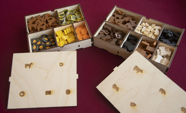 Agricola Revised Edition + 5-6 player expansion + Farmer of the Moor expansion Wooden Insert/Organizer - The Nifty Organizer