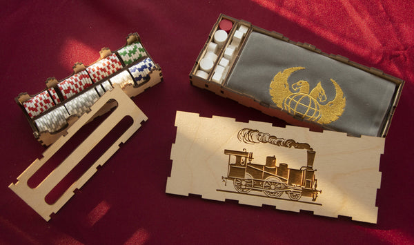 Age of Steam Deluxe Edition Wooden Insert/Organizer (for every map number) - The Nifty Organizer