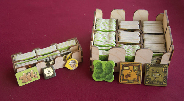 Agricola Revised Edition + 5-6 player expansion + Farmer of the Moor expansion Wooden Insert/Organizer - The Nifty Organizer