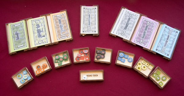 1830: Railways & Robber Barons Wooden Insert/Organizer (Look Out Games 2018 Edition) - The Nifty Organizer