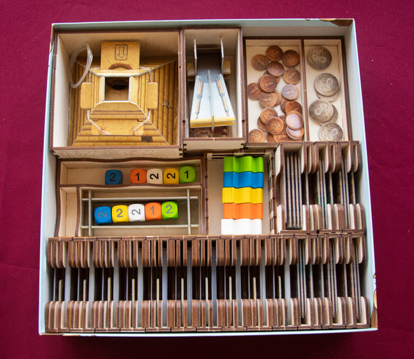 Camel Up + SuperCup expansion Wooden Insert/Organizer - The Nifty Organizer