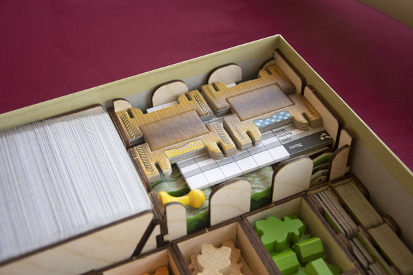 Agricola Revised Edition + 5-6 player expansion + Farmer of the Moor expansion Wooden Insert/Organizer - The Nifty Organizer