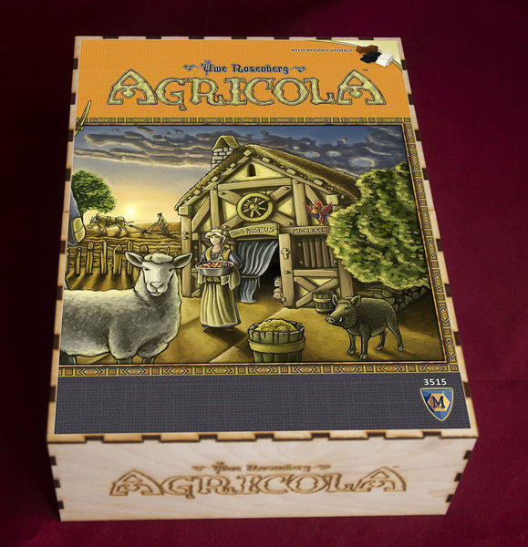 Agricola Revised Edition + 5-6 player expansion + Farmer of the Moor expansion Wooden Insert/Organizer - The Nifty Organizer