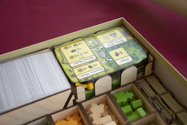 Agricola Revised Edition + 5-6 player expansion + Farmer of the Moor expansion Wooden Insert/Organizer - The Nifty Organizer