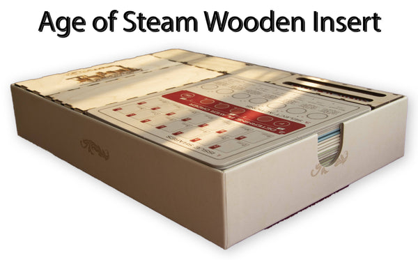 Age of Steam Deluxe Edition Wooden Insert/Organizer (for every map number) - The Nifty Organizer