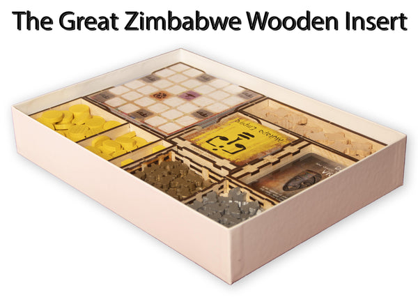 The Great Zimbabwe Wooden Insert/Organizer (2nd and 3rd Printing) - The Nifty Organizer