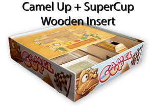 Camel Up + SuperCup expansion Wooden Insert/Organizer - The Nifty Organizer