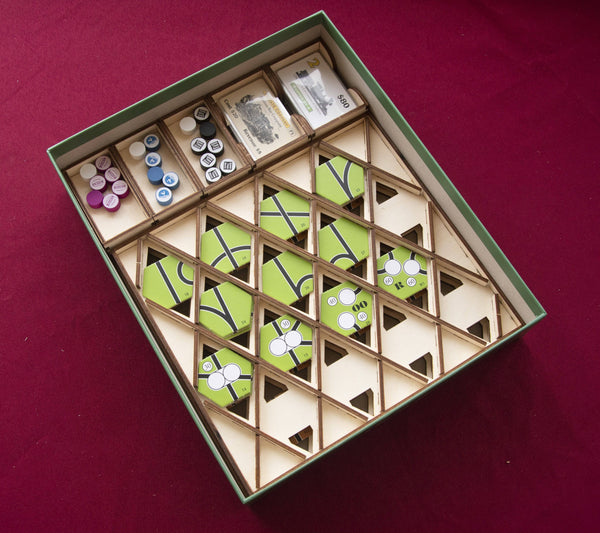 1882: Assiniboia Wooden Insert/Organizer (All-Aboard Games Edition) - The Nifty Organizer
