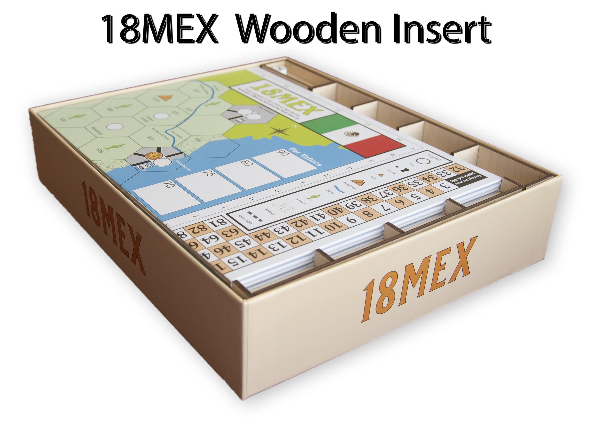 18MEX Wooden Insert/Organizer (All-Aboard Games Edition) - The Nifty Organizer