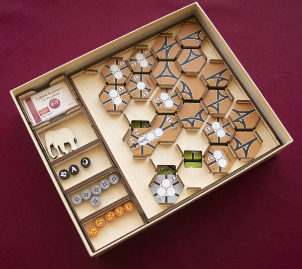 18MEX Wooden Insert/Organizer (All-Aboard Games Edition) - The Nifty Organizer