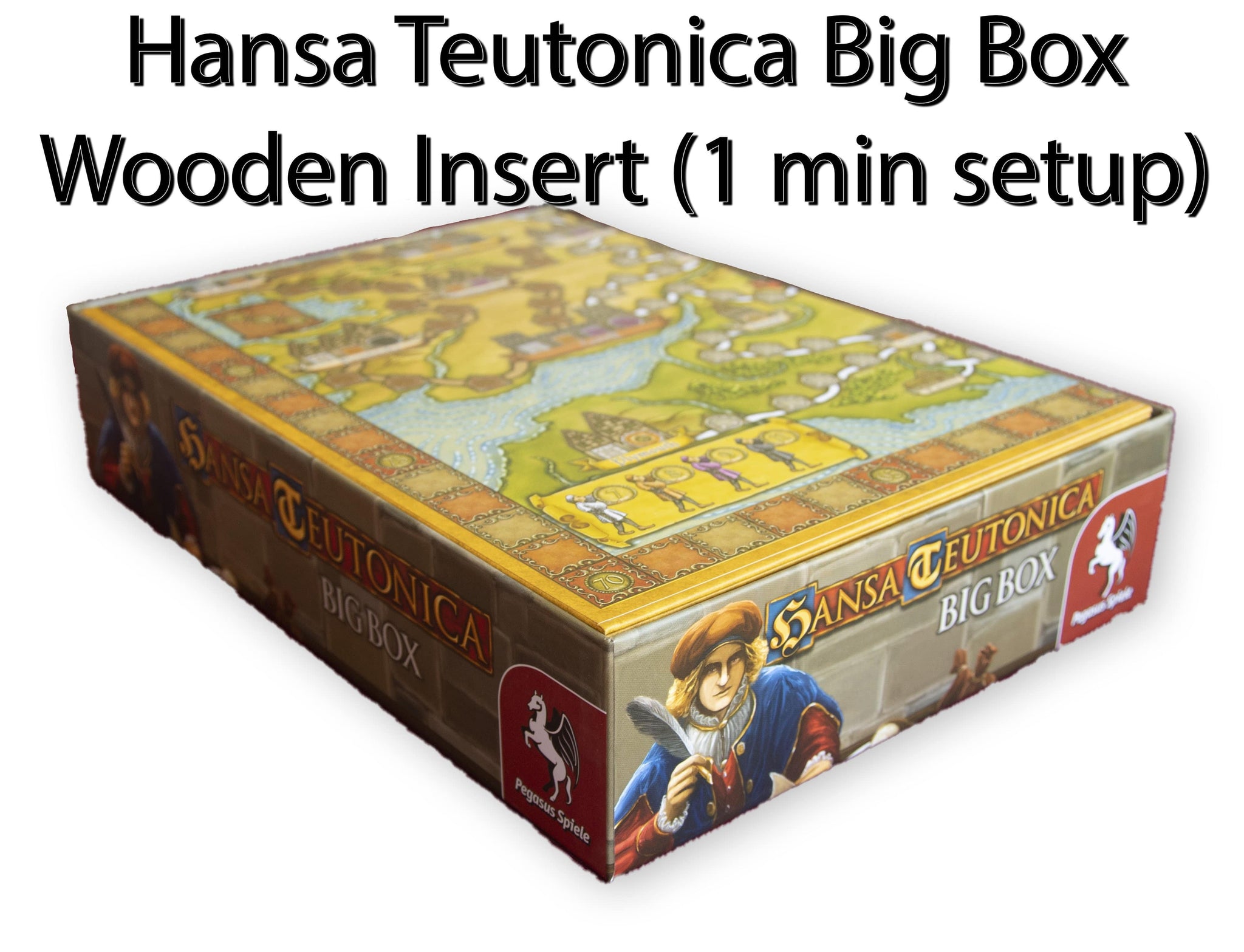 Hansa Teutonica Big Box Wooden Insert/Organizer (Instant Setup version) - The Nifty Organizer