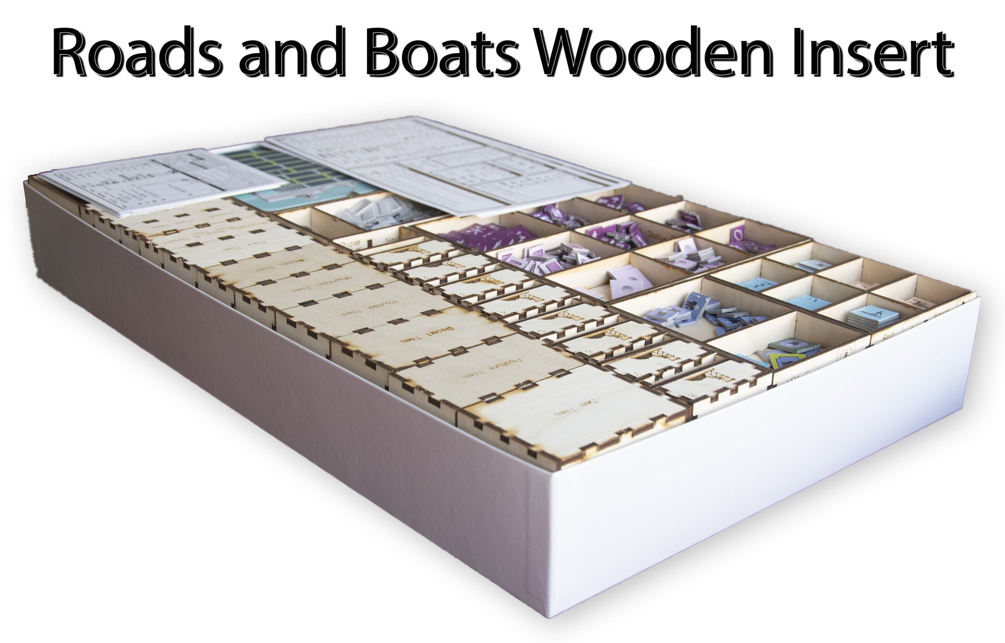 Roads & Boats Wooden Insert/Organizer - The Nifty Organizer